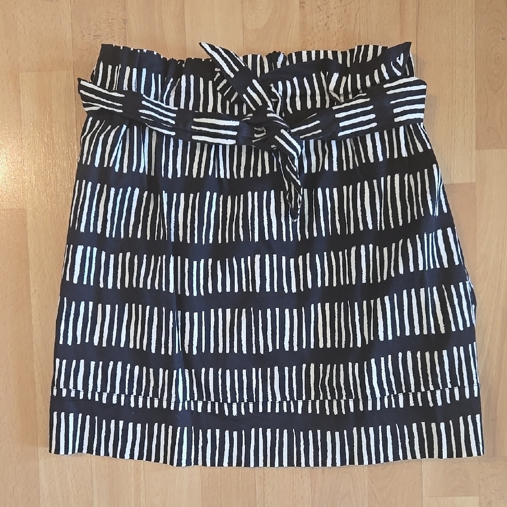 Black and White Striped Skirt